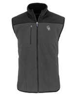 Colorado Rockies Mono Cutter & Buck Cascade Eco Sherpa Fleece Mens Vest EGBL_MANN_HG 1