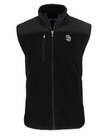 San Diego Padres Mono Cutter & Buck Cascade Eco Sherpa Fleece Mens Vest BL_MANN_HG 1