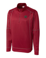 Sacramento River Cats Clique Helsa Performance Mens Half Zip Pullover Sweatshirt Darkest Red Mannequin