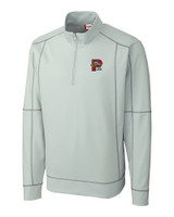 Portland Sea Dogs Clique Helsa Performance Mens Half Zip Pullover Sweatshirt Light Grey Mannequin