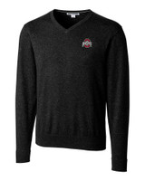Ohio State Buckeyes - Cutter & Buck Lakemont Tri-Blend Mens V-Neck Pullover Sweater Black Mannequin