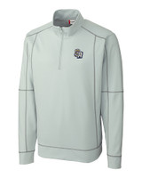 San Antonio Missions Clique Helsa Performance Mens Half Zip Pullover Sweatshirt Light Grey Mannequin