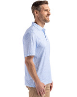 Chicago Bears Mono Cutter & Buck Pike Eco Flora Print Recycled Mens Big & Tall Polo Atlas Light Blue Side