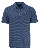 Houston Astro Mono Cutter & Buck Forge Eco Fine Line Stripe Stretch  Recycled Mens Polo NVBW_MANN_HG 1