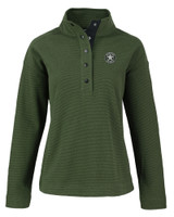 Houston Astro Mono Cutter & Buck Hunts Point Eco Textured Fleece Recycled Womens Snap Pullover PLO_MANN_HG 1