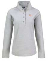 Houston Astros Cutter & Buck Hunts Point Eco Textured Fleece Recycled Womens Snap Pullover POL_MANN_HG 1