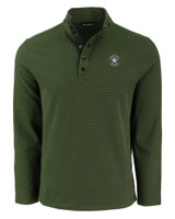 Houston Astro Mono Cutter & Buck Hunts Point Eco Textured Fleece Recycled Mens Snap Pullover PLO_MANN_HG 1
