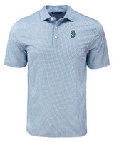 Seattle Mariners Cutter & Buck Pike Eco Diamond Dot Print Recycled Mens Big & Tall Polo NVBU_MANN_HG 1