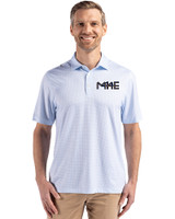 Milwaukee Brewers City Connect Cutter & Buck Pike Eco Diamond Dot Print Recycled Mens Polo Atlas Light Blue Front
