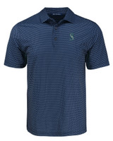 Seattle Mariners Cutter & Buck Pike Eco Shadow Check Print Recycled Mens Big & Tall Polo NVBU_MANN_HG 1