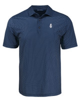 Chicago Cubs Cooperstown Cutter & Buck Pike Eco Shadow Check Print Recycled Mens Big & Tall Polo NVBU_MANN_HG 1