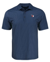 Cleveland Guardians Cutter & Buck Pike Eco Shadow Check Print Recycled Mens Big & Tall Polo NVBU_MANN_HG 1