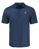Houston Astro Mono Cutter & Buck Pike Eco Shadow Check Print Recycled Mens Big & Tall Polo NVBU_MANN_HG 1