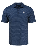 Houston Astros Stars & Stripes Cutter & Buck Pike Eco Shadow Check Print Recycled Mens Big & Tall Polo NVBU_MANN_HG 1