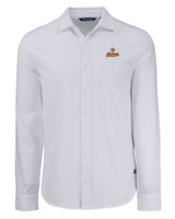 Houston Astros Cooperstown Cutter & Buck Advantage Tri-Blend Eco Soft Pique Long Sleeve Knitted Mens Button Down WH_MANN_HG 1