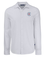 Chicago Cubs City Connect Cutter & Buck Advantage Tri-Blend Eco Soft Pique Long Sleeve Knitted Mens Button Down WH_MANN_HG 1