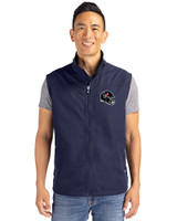 Houston Texans NFL Helmet Cutter & Buck Charter Eco Full-Zip Mens Big & Tall Vest Navy Blue Front