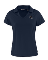 Houston Texans NFL Helmet Cutter & Buck Daybreak Eco Recycled Womens V-neck Polo Navy Blue Mannequin