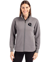 Houston Texans NFL Helmet Cutter & Buck Roam Epic Versatility Full Zip Recycled Womens Jacket Elemental Grey Front