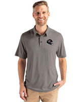 Houston Texans NFL Helmet Cutter & Buck Coastline Epic Comfort Recycled Mens Polo Elemental Grey Front