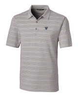 Villanova Wildcats Cutter & Buck Forge Epic Confidence Recycled Heathered Stripe Stretch Mens Polo Polished Medium Gray Mannequin