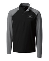 Virginia Tech Hokies Cutter & Buck Response Lightweight Hybrid Quarter Zip Mens Pullover Windbreaker Black Mannequin