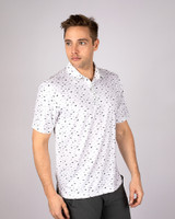 Big & Tall Pike Polo Daub Print 1