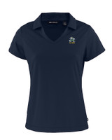 Notre Dame Fighting Irish Alumni - Cutter & Buck Daybreak Eco Recycled Womens V-neck Polo Navy Blue Mannequin