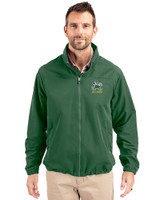 Notre Dame Fighting Irish Alumni - Cutter & Buck Charter Eco Recycled Mens Full-Zip Jacket Hunter Green Front