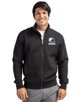 Cleveland Browns Mono Cutter & Buck Roam Eco Recycled Full Zip Mens Big & Tall Jacket Black Front
