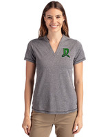 Dayton Dragons Cutter & Buck Forge Recycled Four-Way Stretch Heathered Womens Blade Top Charcoal Heather Front