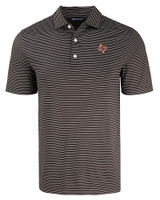 Midwestern State Mustangs Cutter & Buck Forge Eco Fine Line Stripe Stretch  Recycled Mens Polo BLWH_MANN_HG 