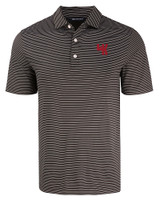 Western Kentucky Hilltoppers College Vault Cutter & Buck Forge Eco Fine Line Stripe Stretch  Recycled Mens Polo BLWH_MANN_HG 