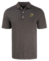 Baldwin Wallace Yellow Jackets Cutter & Buck Forge Eco Fine Line Stripe Stretch  Recycled Mens Polo BLWH_MANN_HG 