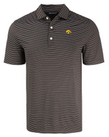 Iowa Hawkeyes Cutter & Buck Forge Eco Fine Line Stripe Stretch  Recycled Mens Polo BLWH_MANN_HG 