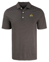 Bryant University Bulldogs Cutter & Buck Forge Eco Fine Line Stripe Stretch  Recycled Mens Polo BLWH_MANN_HG 