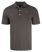 UOP Tigers Cutter & Buck Forge Eco Fine Line Stripe Stretch  Recycled Mens Polo BLWH_MANN_HG 