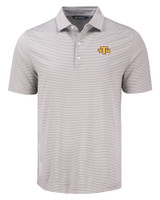 Tennessee Tech Golden Eagles Cutter & Buck Forge Eco Fine Line Stripe Stretch  Recycled Mens Polo POLWH_MANN_HG 