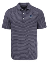 New Hampshire Wildcats College Vault Cutter & Buck Forge Eco Fine Line Stripe Stretch  Recycled Mens Polo NVBW_MANN_HG 