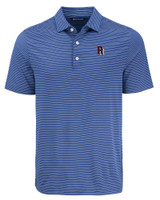 Round Rock Express Cutter & Buck Forge Eco Fine Line Stripe Stretch  Recycled Mens Polo TBWH_MANN_HG 1