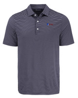 Fairleigh Dickinson Knights Cutter & Buck Forge Eco Fine Line Stripe Stretch  Recycled Mens Polo NVBW_MANN_HG 