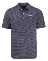 Howard Bison Cutter & Buck Forge Eco Fine Line Stripe Stretch  Recycled Mens Polo NVBW_MANN_HG 