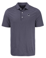 Penn State Nittany Lions Alumni Cutter & Buck Forge Eco Fine Line Stripe Stretch  Recycled Mens Polo NVBW_MANN_HG 