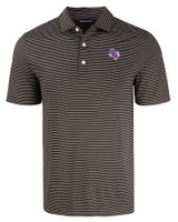 Stephen F Austin Lumberjacks Cutter & Buck Forge Eco Fine Line Stripe Stretch  Recycled Mens Polo BLWH_MANN_HG 