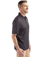 Florida State Seminoles Cutter & Buck Pike Eco Shadow Check Print Recycled Mens Big & Tall Polo Black Side