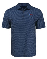Fairleigh Dickinson Knights Cutter & Buck Pike Eco Shadow Check Print Recycled Mens Big & Tall Polo NVBU_MANN_HG 