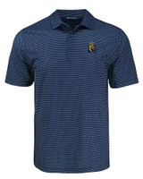 FIU Panthers College Vault Cutter & Buck Pike Eco Shadow Check Print Recycled Mens Big & Tall Polo NVBU_MANN_HG 