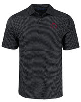 FSU Bobby Bowden Cutter & Buck Pike Eco Shadow Check Print Recycled Mens Big & Tall Polo BL_MANN_HG 
