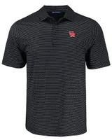 Houston Cougars Cutter & Buck Pike Eco Shadow Check Print Recycled Mens Big & Tall Polo BL_MANN_HG 