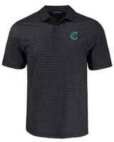 Charlotte Knights Cutter & Buck Pike Eco Shadow Check Print Recycled Mens Big & Tall Polo BL_MANN_HG 1